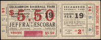 JEFFRA, HARRY-SIXTO ESCOBAR FULL TICKET (1938-ESCOBAR WINS BANTAMWEIGHT TITLE)