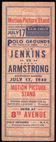 ARMSTRONG, HENRY-LEW JENKINS FULL TICKET (1940)