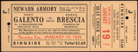 GALENTO, TONY-JORGE BRESCIA FULL TICKET (1939)