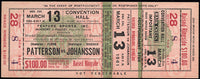 PATTERSON, FLOYD-INGEMAR JOHANSSON III FULL TICKET (1961)