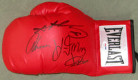 LEONARD, SUGAR RAY & THOMAS HEARNS SIGNED GLOVE (PSA/DNA AUTHENTICATED)