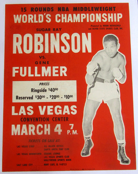 ROBINSON, SUGAR RAY-GENE FULLMER IV ON SITE POSTER (1961)