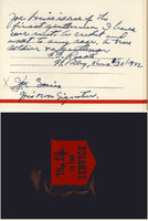 LOUIS, JOE SIGNED MILITARY BOOK (WORLD WAR II-JSA AUTHENTICATED)