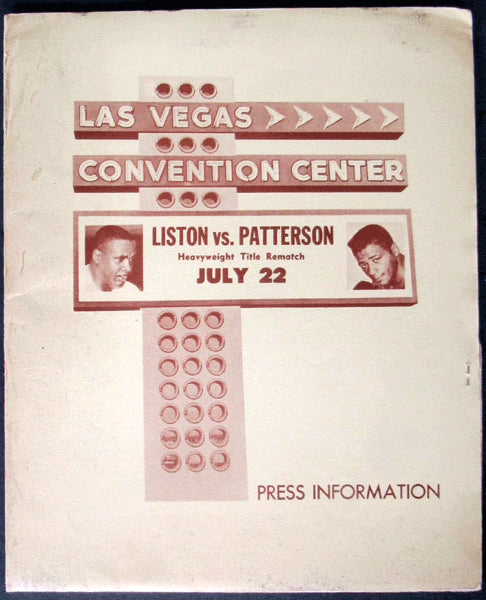 LISTON, SONNY-FLOYD PATTERSON II PRESS KIT (1963)