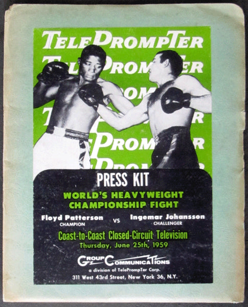 JOHANSSON, INGEMAR-FLOYD PATTERSON I PRESS KIT (1959)