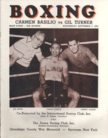 BASILIO, CARMEN-GIL TURNER OFFICIAL PROGRAM (1955)