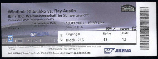 KLITSCHKO, WLADIMIR-RAY AUSTIN FULL TICKET (2007)