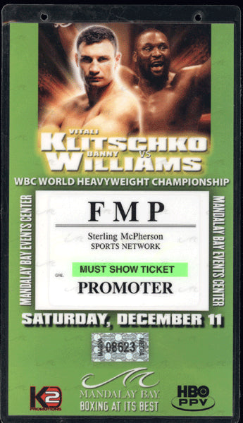 KLITSCHKO, VITALI-DANNY WILLIAMS CREDENTIAL (2004)