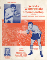 BASILIO, CARMEN-TONY DEMARCO I OFFICIAL PROGRAM (1955-BASILIO WINS TITLE)