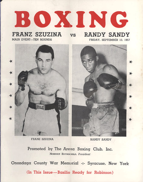 SZUZINA, FRANZ-RANDY SANDY OFFICIAL PROGRAM (1957)