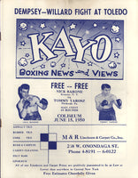 BARONE, NICK-TOMMY YAROSZ OFFICIAL PROGRAM (1950)
