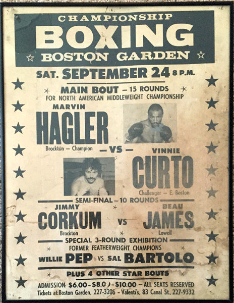 HAGLER, MARVIN-RAY PHILLIPS ON SITE POSTER (1977)