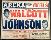 WALCOTT, JERSEY JOE-HAROLD JOHNSON ON SITE POSTER (1950)