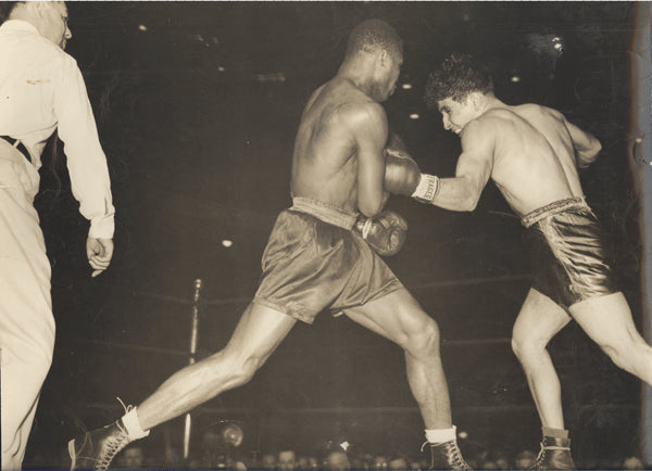 LAMOTTA, JAKE-OSSIE HARRIS II LARGE FORMAT PHOTOGRAPH (1944)