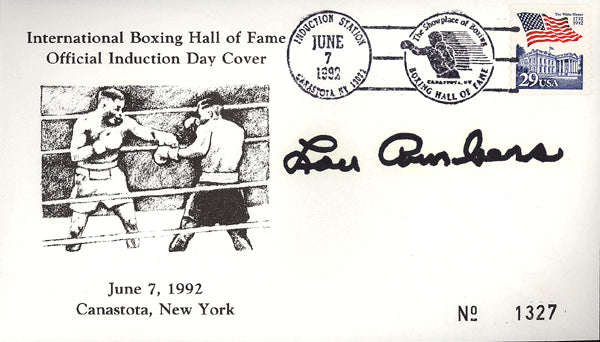 AMBERS, LOU SIGNED FIRST DAY COVER (HOF-1992)