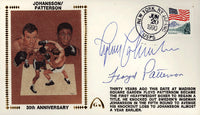 PATTERSON, FLOYD & INGEMAR JOHANNSSON SIGNED BOXING HALL OF FAME FIRST DAY COVER