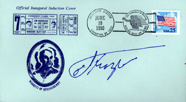 FRAZIER, JOE SIGNED HALL OF FAME FIRST DAY COVER
