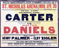 CARTER, RUBIN "HURRICANE"-WALTER DANIELS ON SITE POSTER (1962)