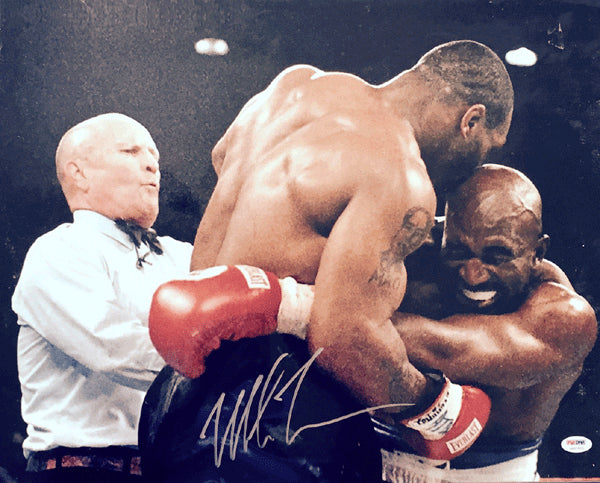 TYSON, MIKE SIGNED PHOTO (HOLYFIELD EAR BITE FIGHT)