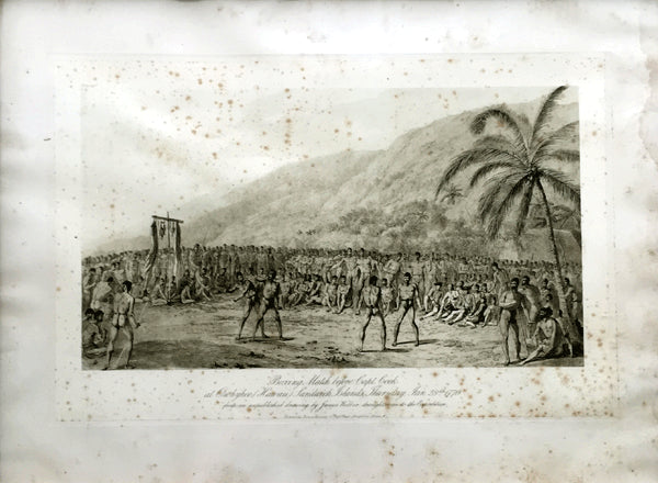 BOXING MATCH BEFORE CAPTAIN COOK ORIGINAL PRINT (HAWAII-1770) – JO ...