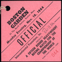 ALI, MUHAMMAD-SONNY LISTON II OFFICIAL'S PASS(POSTPONED-1964)