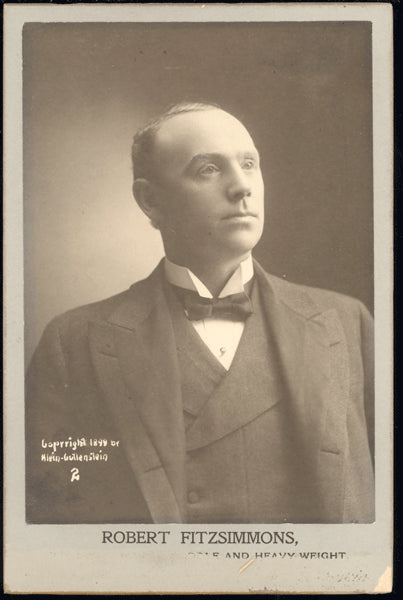 FITZSIMMONS, ROBERT CABINET CARD (1899-AS WORLD HEAVYWEIGHT CHAMPION)