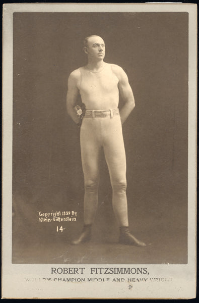 FITZSIMMONS, ROBERT CABINET CARD (1899-AS WORLD HEAVYWEIGHT CHAMPION)