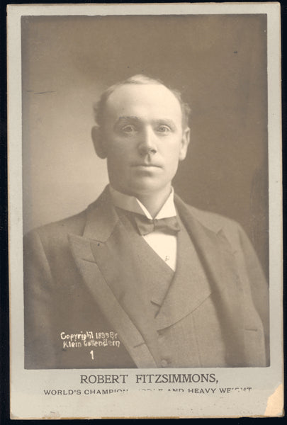 FITZSIMMONS, ROBERT CABINET CARD (1899-AS WORLD HEAVYWEIGHT CHAMPION)