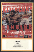 KLITSCHKO, VITALI-CORRIE SANDERS MEDIA CREDENTIAL (2004)