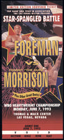 FOREMAN, GEORGE-TOMMY MORRISON FULL SOUVENIR PROMOTIONAL TICKET (1993)