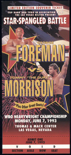 FOREMAN, GEORGE-TOMMY MORRISON FULL TICKET (1993)