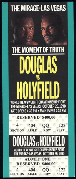 HOLYFIELD, EVANDER-BUSTER DOUGLAS FULL TICKET (1990-HOLYFIELD WINS HEAVYWEIGHT TITLE)