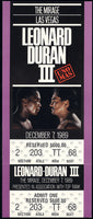 LEONARD, SUGAR RAY-ROBERTO DURAN III FULL TICKET (1989)