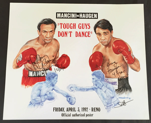 MANCINI, RAY "BOOM BOOM"-GREG HAUGEN COMMEMORATIVE SIGNED POSTER