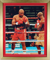 FOREMAN, GEORGE SIGNED LARGE FORMAT PHOTOGRAPH (FIGHTING MICHAEL MOORER-PSA/DNA)