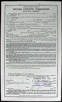 TYSON, MIKE & JAMES "BONECRUSHER" SMITH SIGNED FIGHT CONTRACTS (1987-PSA/DNA)