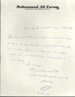 ALI, MUHAMMAD HAND WRITTEN LETTER (1989-RE: FAN CLUB)
