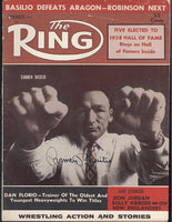 BASILIO, CARMEN SIGNED RING MAGAZINE (NOVEMBER 1958)