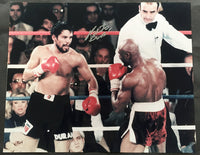 DURAN, ROBERTO SIGNED LARGE FORMAT PHOTO (HAGLER FIGHT)