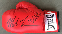 TYSON, MIKE & EVANDER HOLYFIELD SIGNED GLOVE (jsa authenticated)