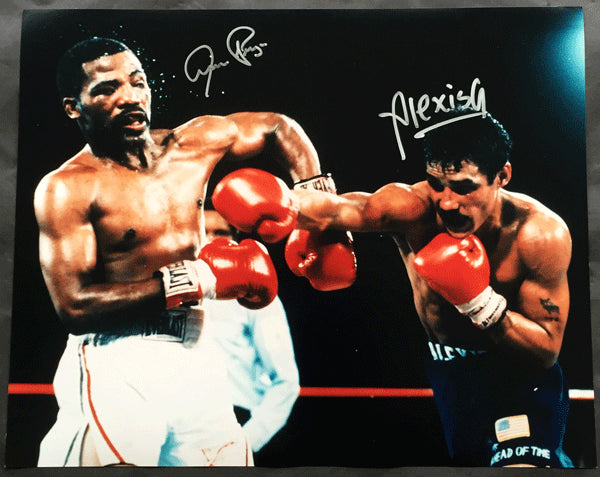 ARGUELLO, ALEXIS & AARON PRYOR SIGNED LARGE FORMAT PHOTO