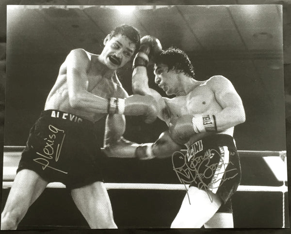 ARGUELLO, ALEXIS & RAY "BOOM BOOM" MANCINI SIGNED LARGE FORMAT PHOTO