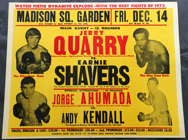 QUARRY, JERRY-EARNIE SHAVERS ON SITE POSTER (1973)