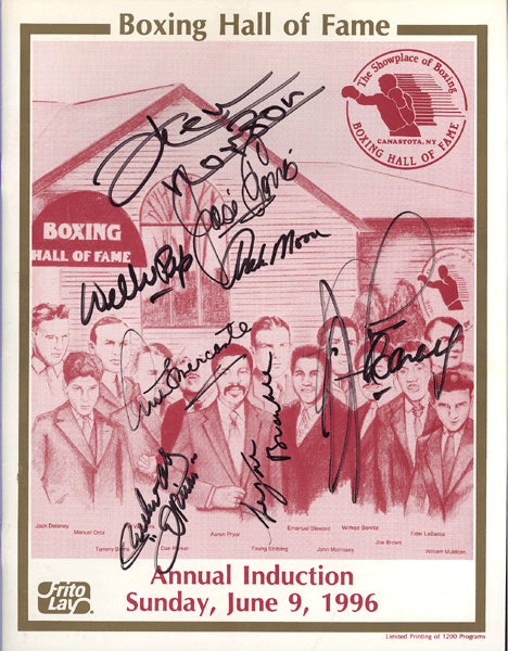 1996 BOXING HALL OF FAME INDUCTION PROGRAM (SIGNED BY 8)