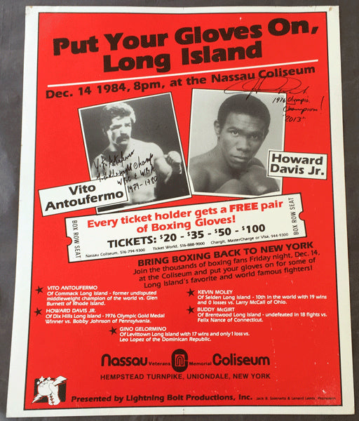 ANTUOFERMO, VITO-MARCUS STARKS & DAVIS-JOHNSON & MCGIRT-NANCE SIGNED ON SITE POSTER (1984)