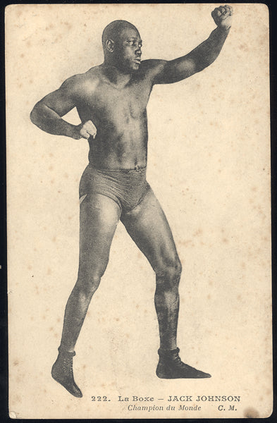 JOHNSON, JACK SOUVENIR PHOTO POSTCARD (CIRCA 1910)