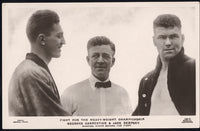 DEMPSEY, JACK-GEORGES CARPENTIER REAL PHOTO POSTCARD (121-BEFORE FIGHT)