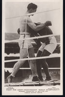 SIKI, BATTLING-GEORGES CARPENTIER REAL PHOTO POSTCARD (1922-IN ACTION)