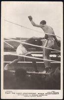 SIKI, BATTLING-GEORGES CARPENTIER REAL PHOTO POSTCARD (1922-IN ACTION)