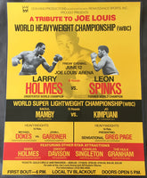 HOLMES, LARRY-LEON SPINKS ON SITE POSTER (1981)